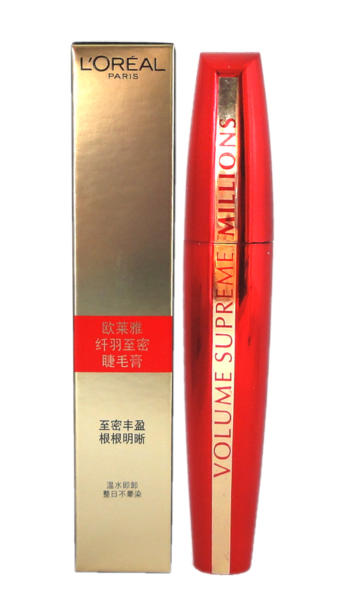 促销 专柜新品 欧莱雅 纤羽至密睫毛膏11ml 至密丰盈 温水即卸