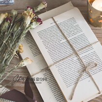 New retro literary and foreign language English hemp rope binding book drop book bundle study ornaments shooting props