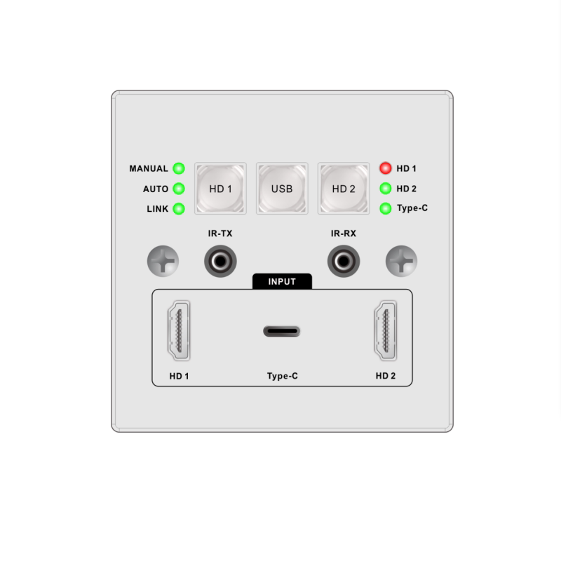 Kexunlong Panel Vga HDMI Extender Type-C High-Definition Hdbaset Transmitter and Receiver Network Cable Transmission Kexunlong Panel Vga HDMI Extender Type-C High-Definition Hdbaset Transmitter and Receiver Network Cable Transmission