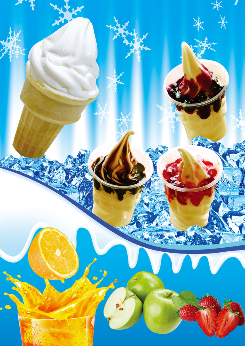 617 painting poster printing exhibition board spray painting material sticker 197 ice cream poster