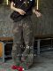 Mskin6 niche design women's 25 early autumn new camouflage wide-leg overalls loose high street casual pants straight trend