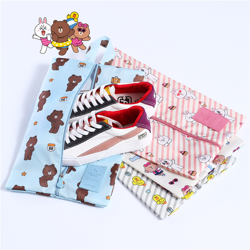 Cute girly heart shoes storage organizer bag portable portable shoe bag shoe bag travel shoe storage bag