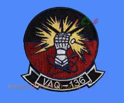 United States Haijun VAQ-136 iron boxing electronic attack aircraft squadron embroidery armband Velcro