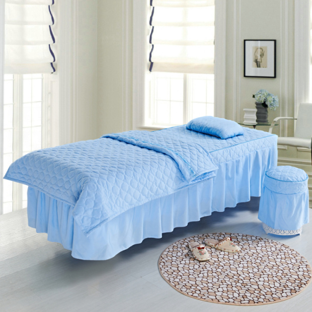 Bộ đồ giường đẹp bốn bộ chăn ga gối bằng vải lụa cotton mềm mại thẩm mỹ dành riêng cho tim hồng tím tìm mua ga phủ giường spa
