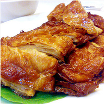 Qi Shan Vegetarian Smoked goose Vegetarian food specialty Whole meal snacks Vegetarian vegetable oil Gluten handmade Buddhist 3 bags