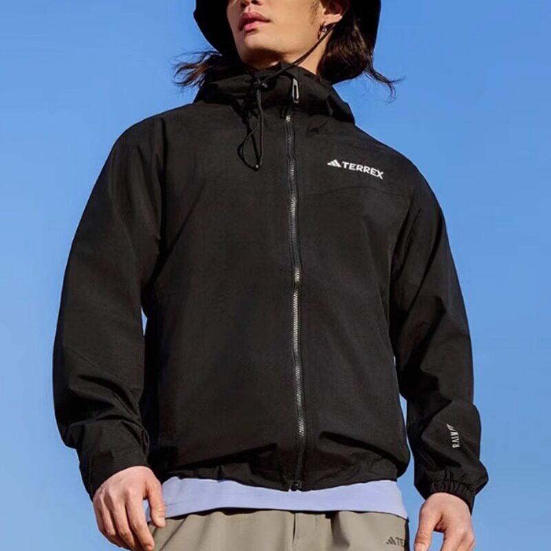 Adidas/Adidas Genuine 2026 New Men's Outdoor Hiking Sports Hooded Jacket Jn8804