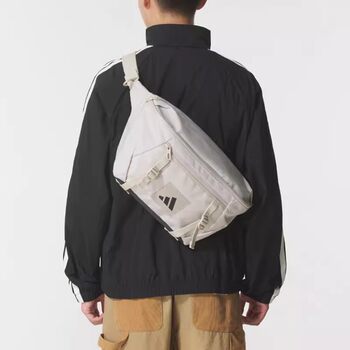 Adidas large waist bag for men and women spring new large-capacity shoulder backpack travel commuter crossbody bag jm7151
