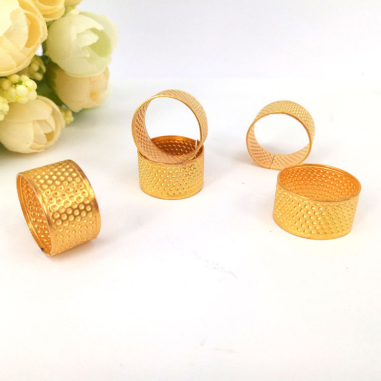 Ring thimble set finger round handmade DIY anti-needle metal copper sewing needle press thimble hoop needlework