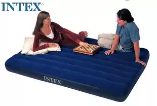 Original INTEX-68759 Luxury double plus striped flocking inflatable bed cushion air cushion bed