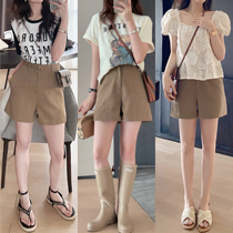 TMH homemade tonsil almond casual shorts female summer slim fit pants new high waist display slim fit pants