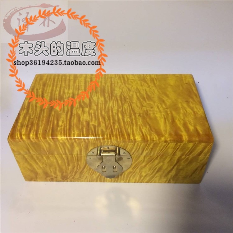 Fairies Golden Silk Nanmu Wood First Accessories Box Large Leaf Gold Silk Nan Jewelry Box Makeup Case Enlarged Containing Box Antique Craftsmanship