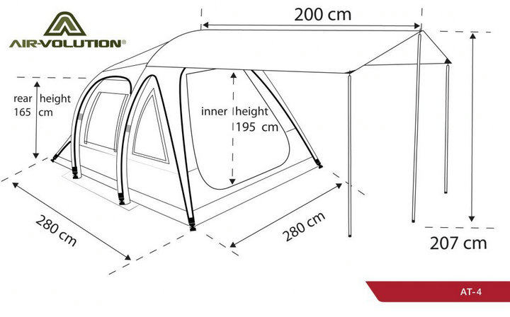 Outdoor Inflatable Tent Camping Rod-free Air Column 5-6 People Automatic Tent Drip-proof High-end Tent