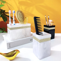 Light extravagant table containing box multifunction toothbrush set barrel comb cylinder home makeup brushed eyebrow pen eye shadow brush cylinder