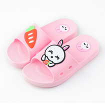 Childrens slippers Summer girls 3-11 years old Home with non-slip soft bottom cute rabbit big boy little princess out