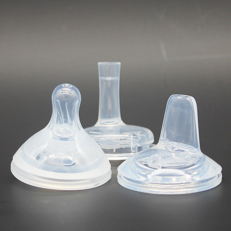 Small sun wide-caliber newborn silicone pacifier suction mouth duck mouth suitable for wide-mouth 6656 6657 bottles, etc.