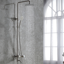 Boutique large shower set top spray shower bathroom 304 stainless steel hot and cold water faucet pressurized nozzle