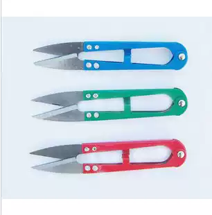 Cross-stitch U-shaped small scissors color thread head scissors, stainless steel yarn shears, large price