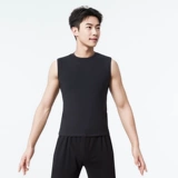 Черная современная спортивная одежда без рукавов, хлопковая футболка, в обтяжку