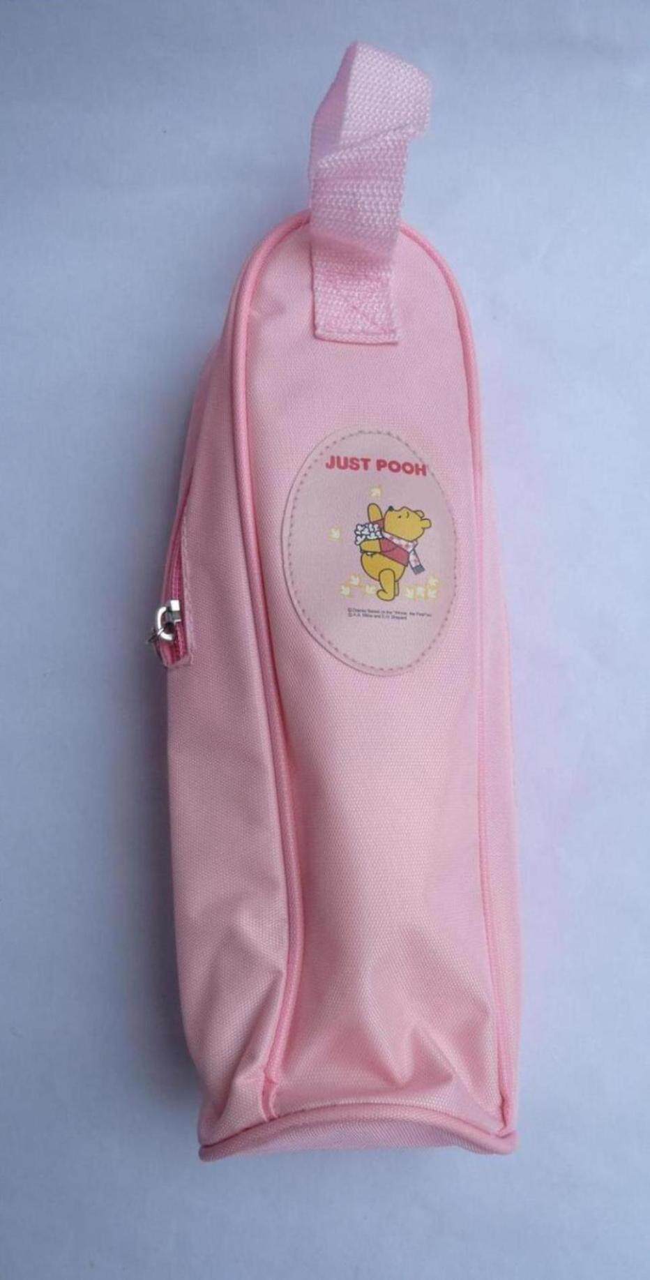 Japan back to the water cylinder Plastic Bottle Loaded Tea Bottle Jacket Hand Bag Pink POOH Small Bear Plot Practical And Affordable