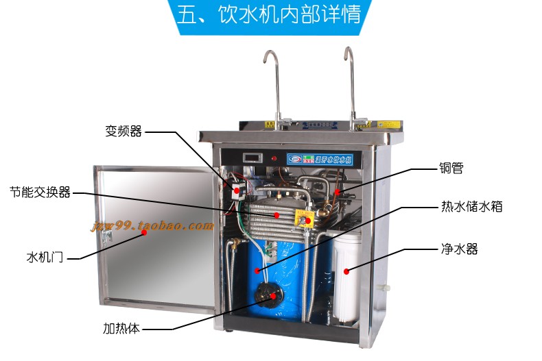 bình lọc nước aqua Jinweiquan thương mại bộ lọc nước bằng thép không gỉ tiết kiệm năng lượng ấm và hiệu quả xưởng sản xuất máy uống thẳng với máy lọc nước - Nước quả gia may loc nuoc