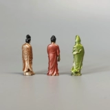 Твердая чистая медь Western Three Saints Мини-версия Чистая бутылка Гуаньинь Маленькие украшения Станция Мини-статуя Будды Портативная бронзовая статуя Будды Будды