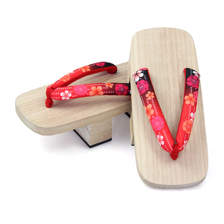 Flip-Flops, Women's Flip-Flops, Yamaichan Cosplay Wooden Clogs with Two Teeth, Women's Sandals with Free Shipping and Socks Included