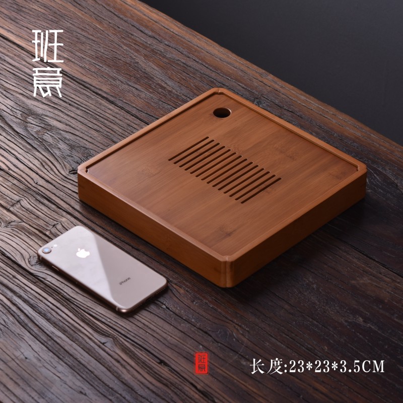 Japanese tea plate bamboo tea reservoir bamboo tea plate bamboo bamboo bamboo bamboo bamboo household minimal tea set