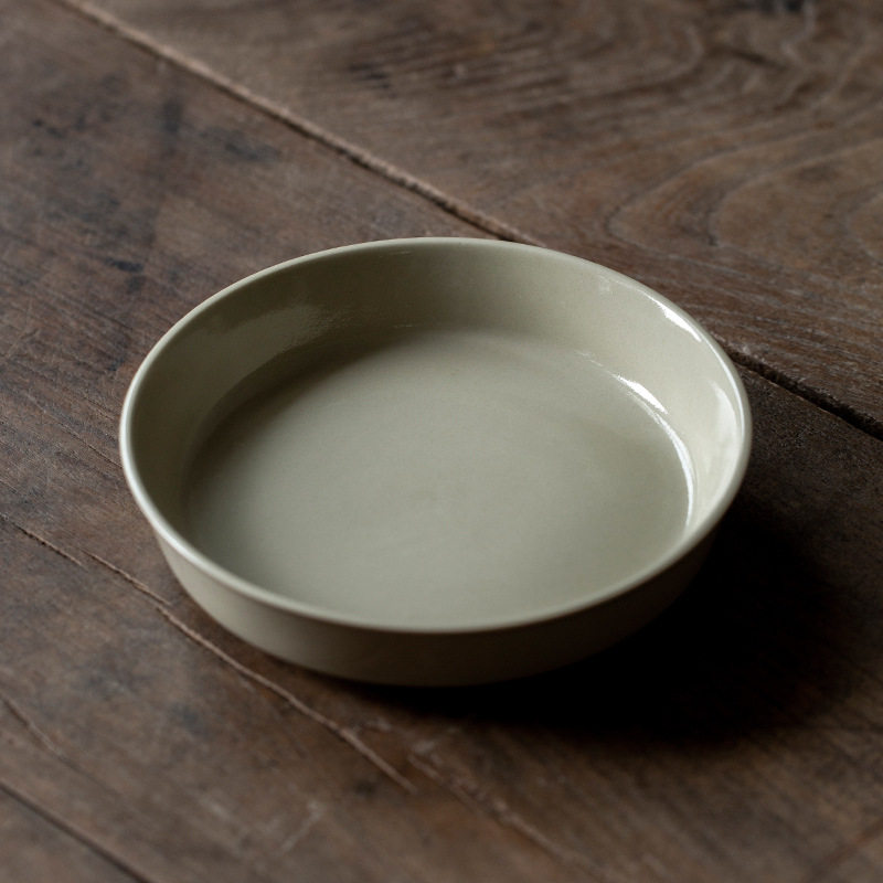 Ceramic pot bearing wooden gray dry tea plate tea accessories tea plate tea cushion tea cushion tea plate