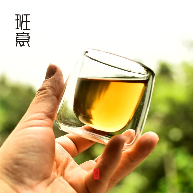 Banmeaning High Temperature Resistant Glass Tea Drinking Cup Double Glass Cup Anti-Burn Heat Insulation Transparent Tea Cup Tea Cup Flower Tea Cup