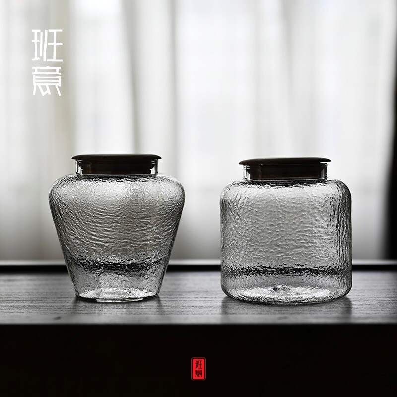 Banyhammer Hammer hand for glass sealing jar Japanese style tea leaves jar tea jar Flower Tea Kongfu Tea Bin Deposit Tea Jar