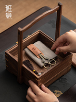 Banyi Small Scissors Tea Packaging Cut Stainless Steel Mini Cut Retro Day Style Home Tea Art Cut Tea Set Accessories