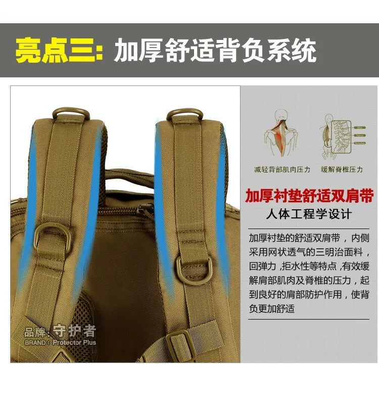 Ngoài trời 30 lít tuần tra ba lô vai du lịch ba lô leo núi túi không thấm nước chiến thuật quân đội fan ba lô thể thao đi bộ