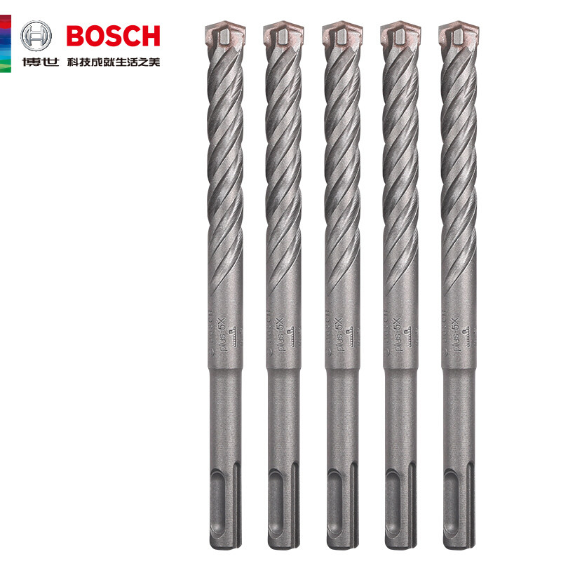 Bosch Four Pit Five Series Electric Hammer Drill Shock Drill Bit Round Shank Alloy Drilling Through Wall Cement Concrete 5 ~ 15 * 160mm