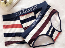 Shopkeepers push the countrys high-quality couple underwear fashion temperament striped Modal cotton mens flat angle