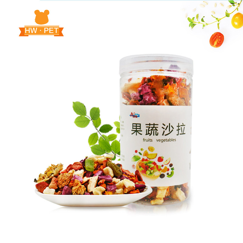 Q & A store fruit and vegetable salad Rabbit Chinchilla Guinea pig Dutch pig Hamster Dried vegetables and fruits mixed snacks 110g