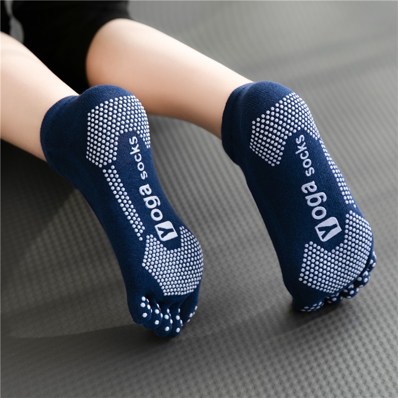 Professional yoga socks non-slip five-finger socks ladies beginner yoga cotton autumn winter pilates fitness dance