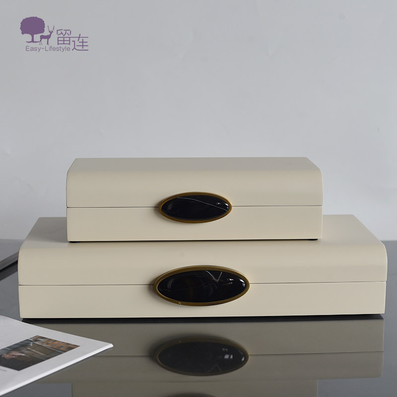 Liulian Modern Light Lavish Solid Wood Advanced First Accessories Box Containing Box Swing Piece Living Room Home Bookcase Decent Board Room Adornment