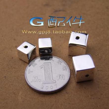 Promotion (DIY silver accessories Thai handmade silver pure silver wholesale) 6MM8MM10MM photoplate square