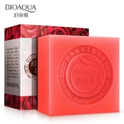 Boquanya Plant Rose Oil Soap Xà phòng Handmade Xà phòng chăm sóc da Làm sạch da Chăm sóc da Xà phòng dầu 100g - Tinh dầu điều trị