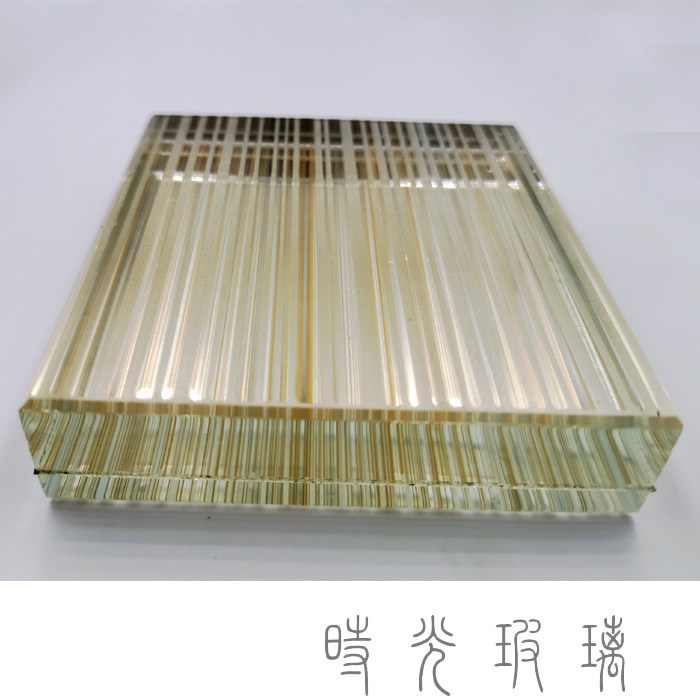Golden striped bicolor line with solid effect monolithic thickness more tonically tempered wire art