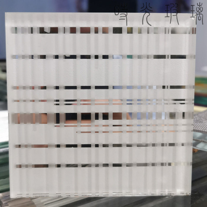 Mirror craft Laminated wire White texture Wall entry art Frosted craft glass