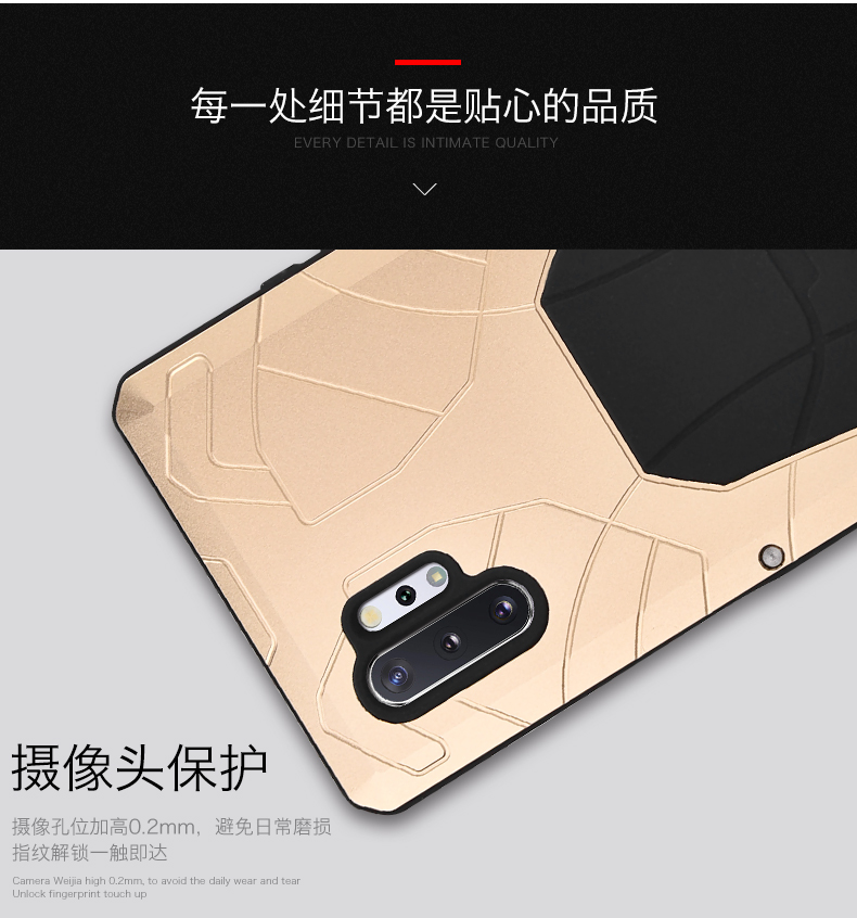 iMatch Water Resistant Shockproof Dust/Dirt/Snow-Proof Aluminum Metal Military Heavy Duty Armor Protection Case Cover for Samsung Galaxy Note 10 Plus & Samsung Galaxy Note 10