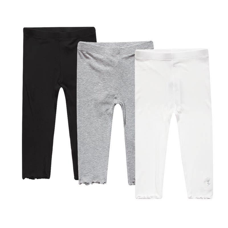 Balabala girl children's cropped pants 2022 new summer children's modal cotton leggings 201222113005