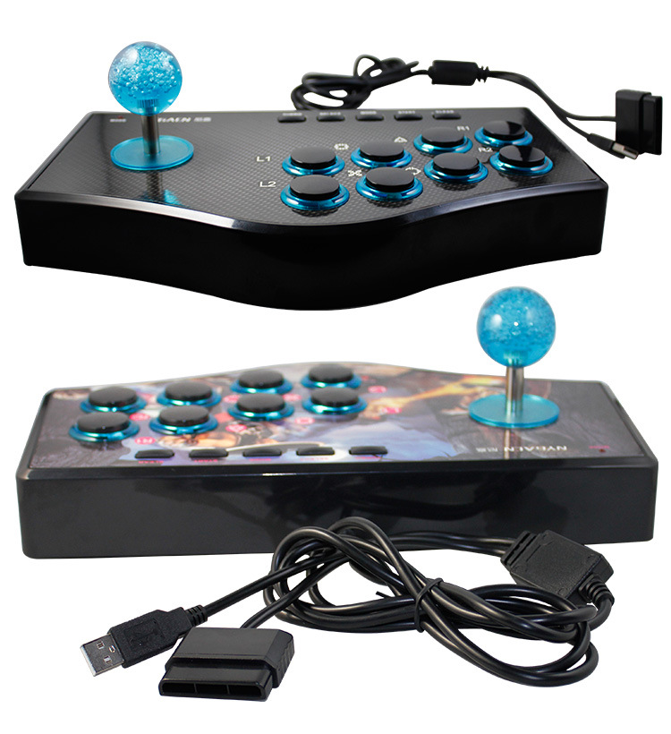 Máy tính Ps2 TV PS3 PS3 Điện thoại di động Android có dây đấm bốc trò chơi arcade rocker - Cần điều khiển tay cầm ps2