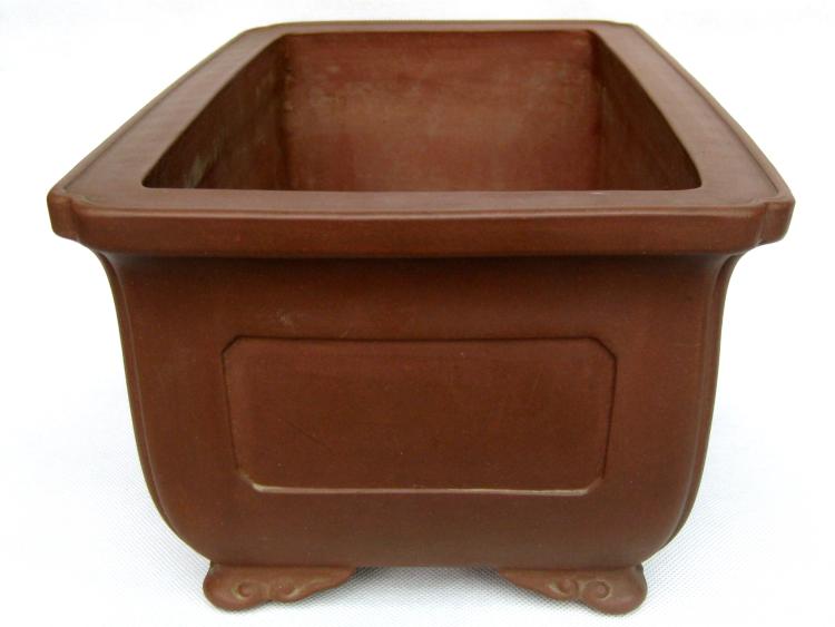 Old tím cát văn hóa di tích dài dòng vuông bốn mặt lõm Kuima máng chậu hoa ấm trà đất sét
