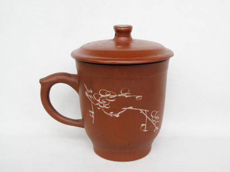 {至善 斋} cũ màu tím cát sớm cũ bùn cát màu tím hồng bùn bìa cup Yixing cát màu tím craft nhà máy {一 厂} bình đất sét