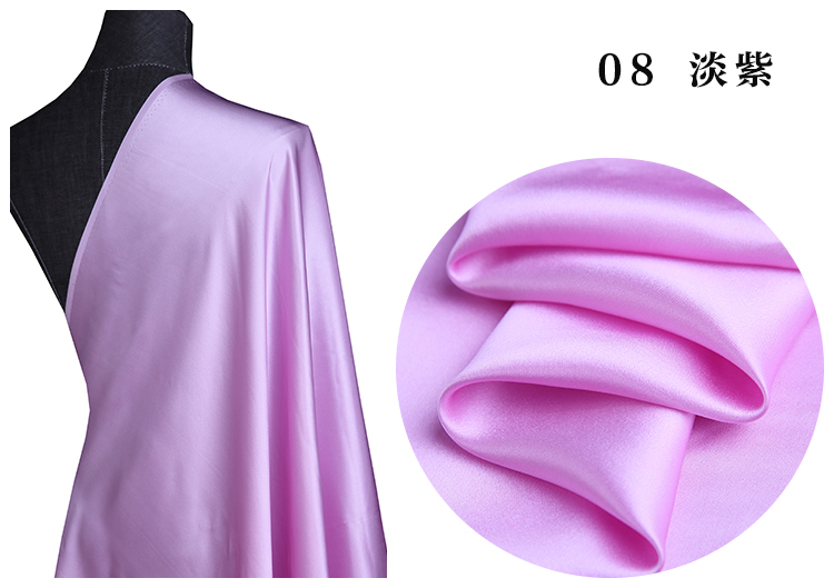 Vải lụa tơ tằm màu satin 19 lụa tơ tằm nặng lụa satin rộng 1,4 m váy vải sườn xám - Vải vải tự làm vải canvas họa tiết