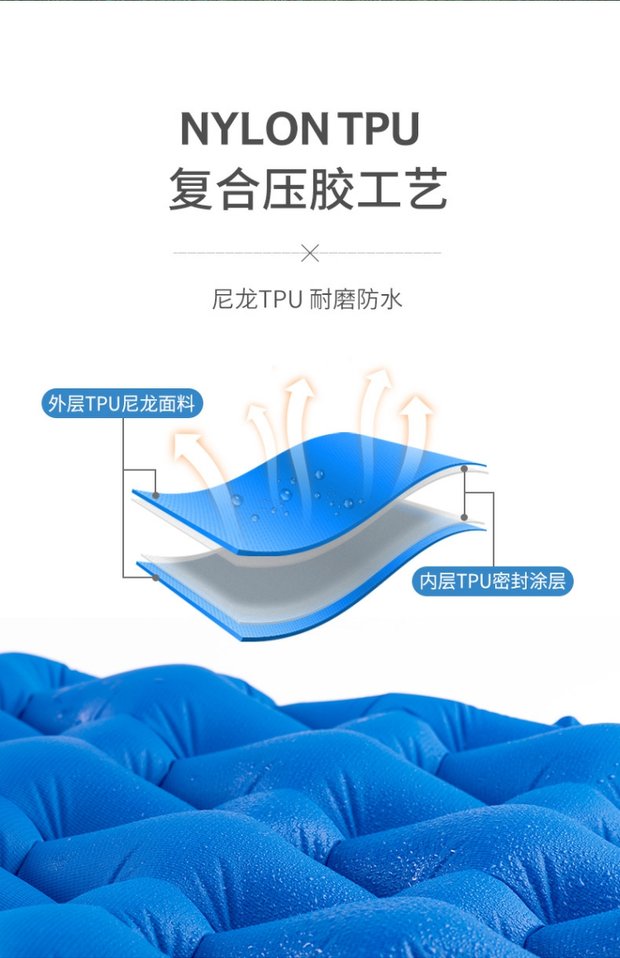 NH mover pad chống ẩm tre trứng tổ đệm bơm hơi ngoài trời lều cắm trại không khí pad ngủ nệm không khí nệm - Thảm chống ẩm / Mat / Gối khăn picnic
