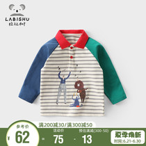 Rabbi Tree Childrens Clothing Children Polo Shirt 2021 Spring Autumn Money Boy T-Shirt Loose Male Baby Jersey Long Sleeve