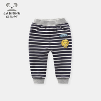  Price 79 (clearance)Rabbi tree childrens clothing Boys casual pants small baby winter pants thickened pants newborn